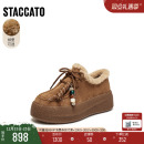 女鞋 思加图2025新款 单鞋 厚底增高深口鞋 子J0261CM5 复古运动休闲鞋