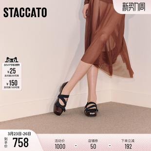 小皮鞋 思加图新款 平底单鞋 芭蕾舞鞋 R2516CQ5 蝴蝶芭蕾复古法式