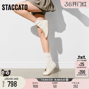 思加图2026新款复古德训鞋阿甘鞋小白鞋运动休闲鞋女鞋子J2502AM6