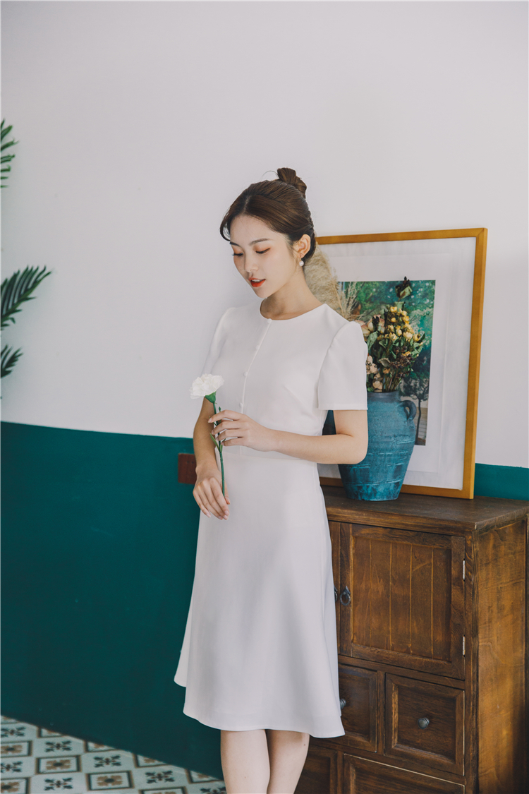 【心岛】新款韩式简约写真连衣裙