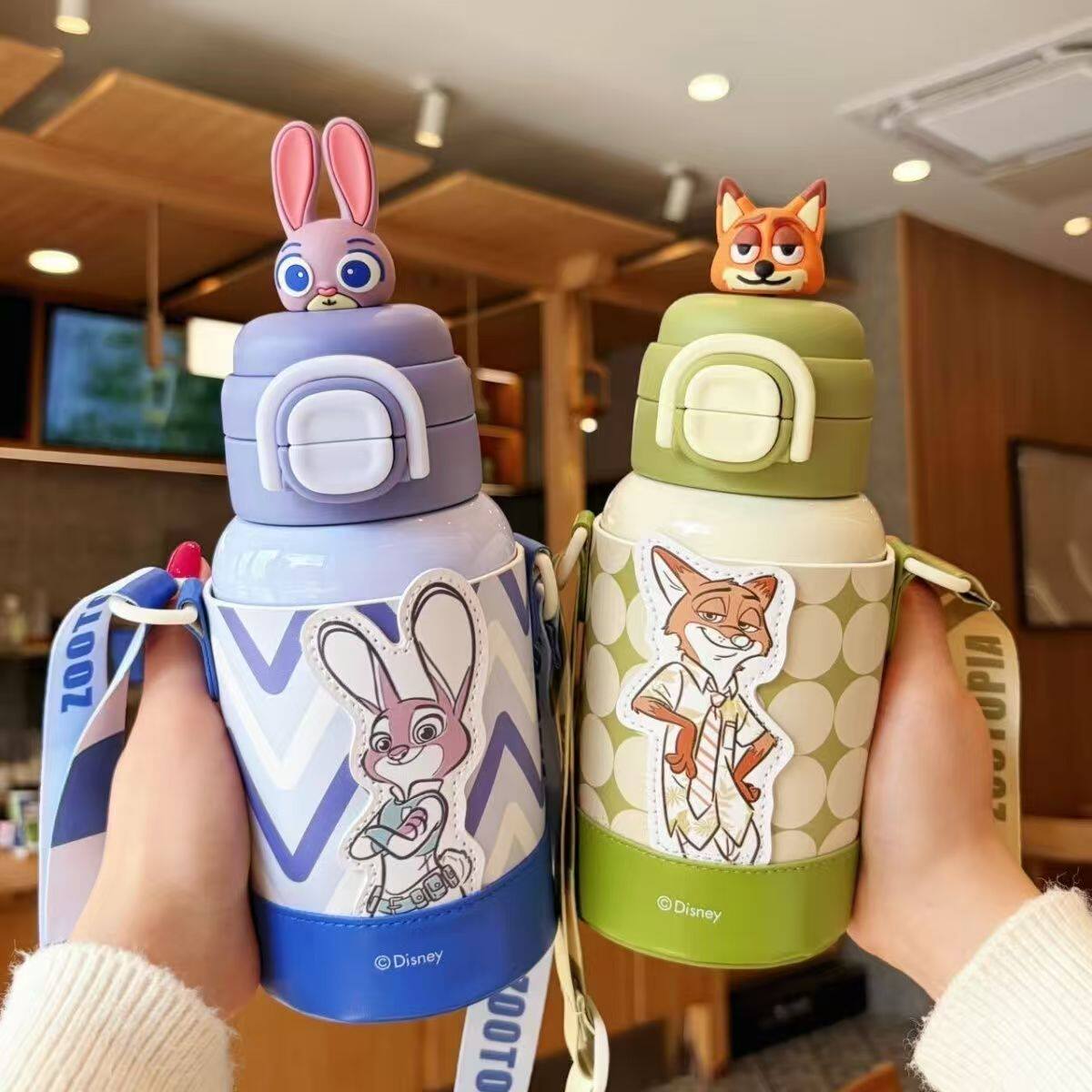 疯狂动物城卡通公仔双饮杯550ML  d5012【鹿儿岛】
