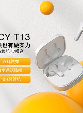QCY T13 真无线ENC降噪蓝牙耳机入耳式超长续航无线蓝牙音乐耳机