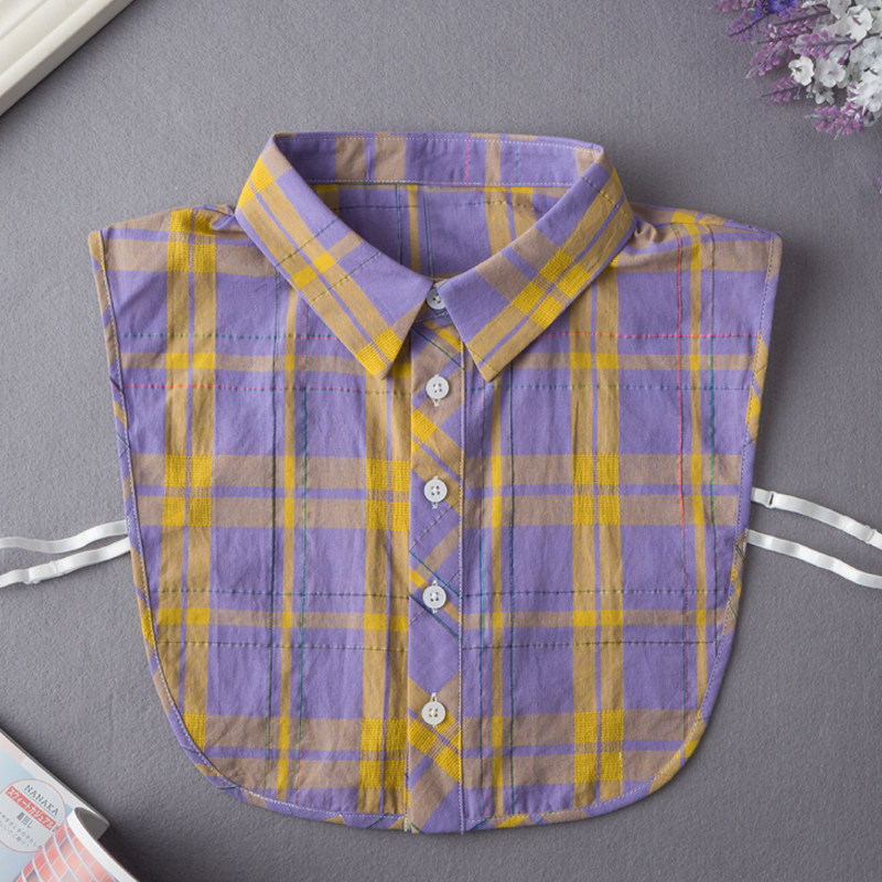 KOREAN VERSION FAKE COLLAR CHILDRENS VERSATILE SWEATER SWEATER SWEATSHIRT DECORATIVE COLLAR PLAID NEW FAKE SHIRT COLLAR AGE REDUCTION FAKE COLLAR