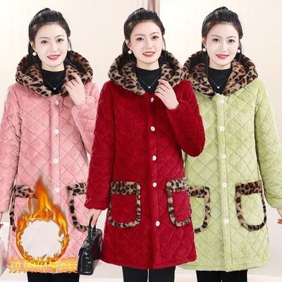 女士新款冬季加绒保暖棉衣