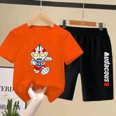 男童套装 网红防蚊裤 2026新款 中大童奥特曼男孩潮儿童短袖 夏季 童装