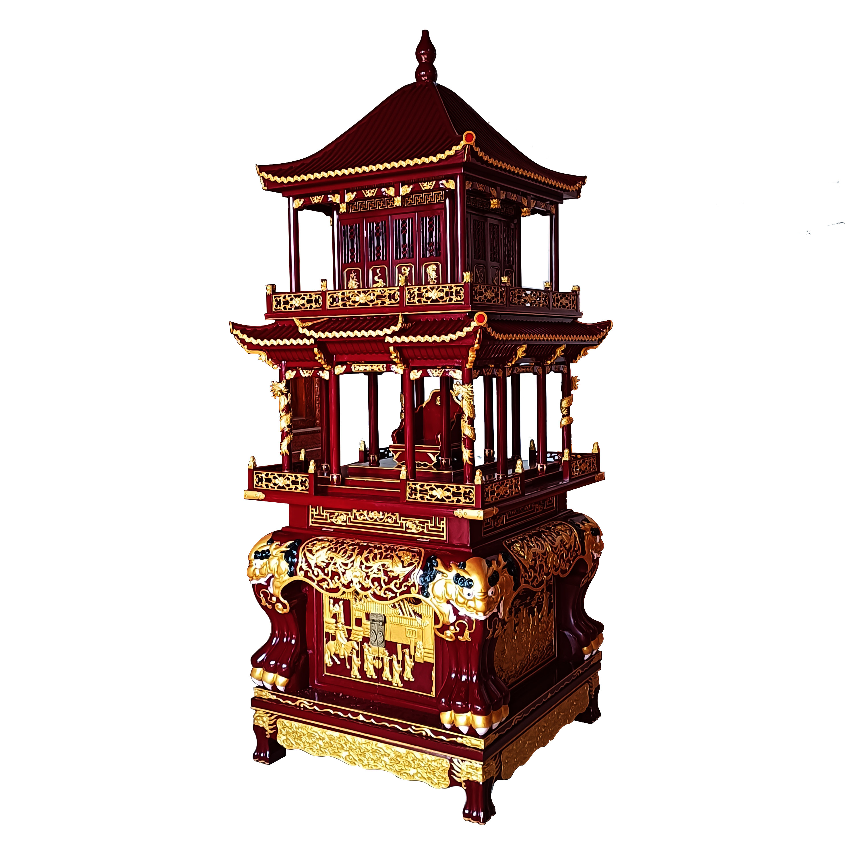 神龛宝撵龙庭神轿樟木撵轿祠堂佛轿木雕轿子多用途宗教实木辇轿