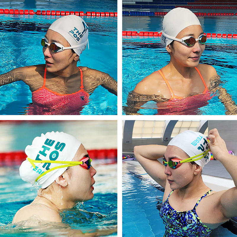 韩国sd7泳镜防水防雾高清专业游泳眼镜镀膜竞速有胶圈泳镜游泳镜