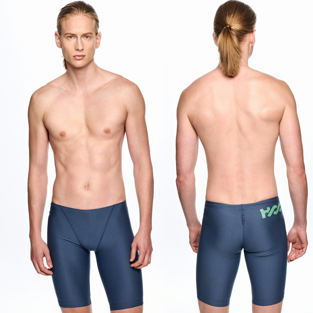 韩国hoog游泳裤五分裤男泳装专业训练运动男士中腿游泳短裤泳裤