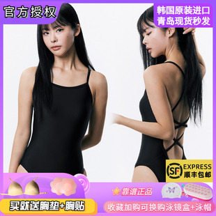 2024新品 韩国senti泳衣竞速三角训练比赛竞技连体泳衣竞技泳衣女