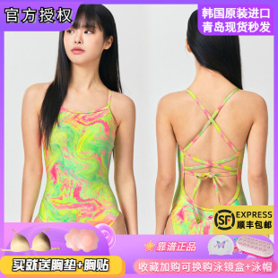 2024新品 韩国senti泳衣竞速三角训练比赛竞技连体泳衣竞技泳衣女