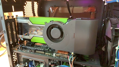 NVIDIA Tesla特斯拉 P40 P100 M40显卡散热大涡轮风扇改装13cm