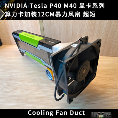 NVIDIA Tesla P40 M40显卡改装主动散热风扇组件12CM