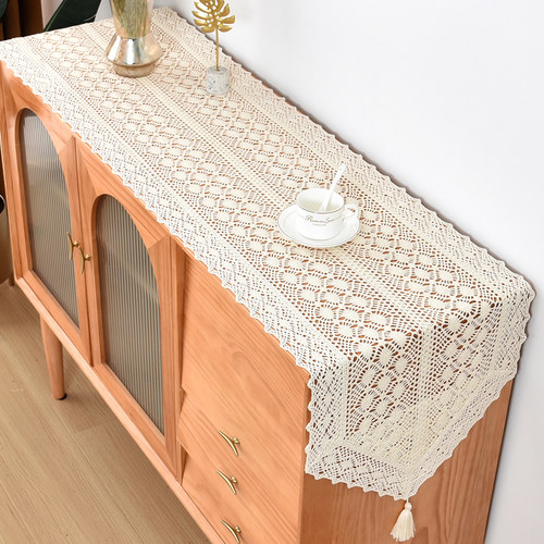 田园风棉线桌旗电视柜茶几盖布