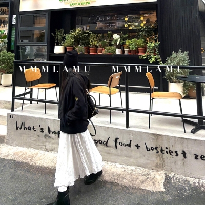 11/30 20：00 小岛纯色手臂徽章宽松加绒拉链连帽卫衣帽衫外套冬