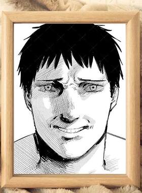阿格尼痛苦面具搞笑挂画炎拳漫画周边礼物相框摆台摆件送朋友闺蜜