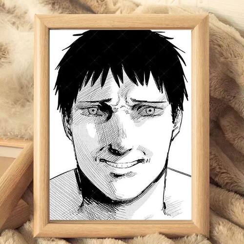 阿格尼痛苦面具搞笑挂画炎拳漫画周边礼物相框摆台摆件送朋友闺蜜