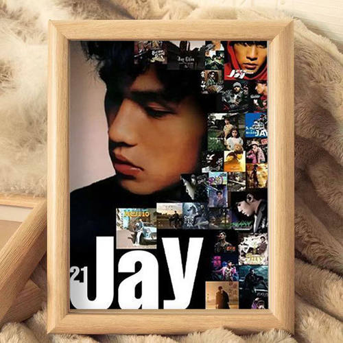 JayChou周杰伦周边纪念品专辑海报创意相框生日礼物定制书桌摆台