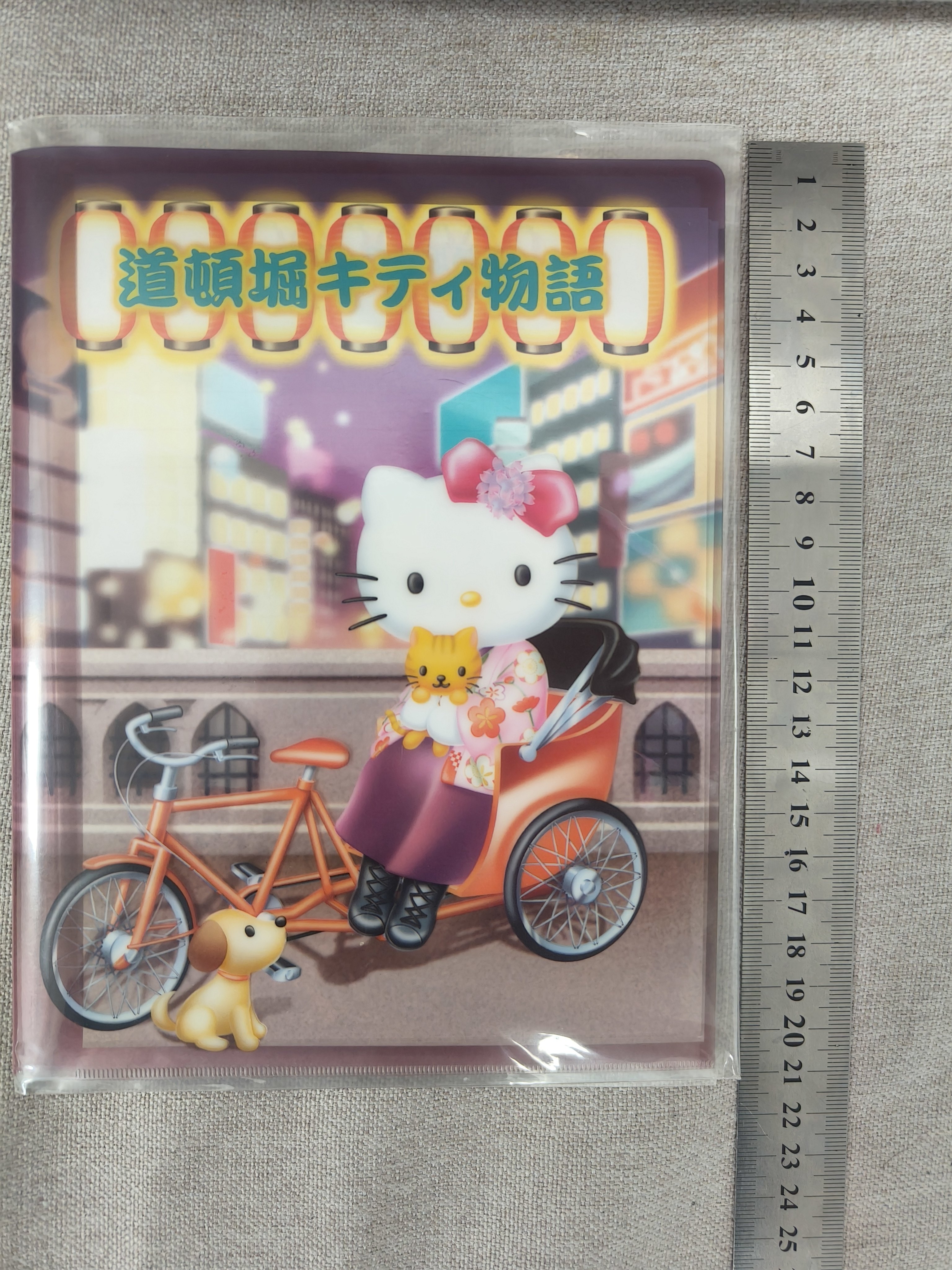 Hellokitty中古稀有绝版2002年道顿堀物语信封信纸套装，全新未拆