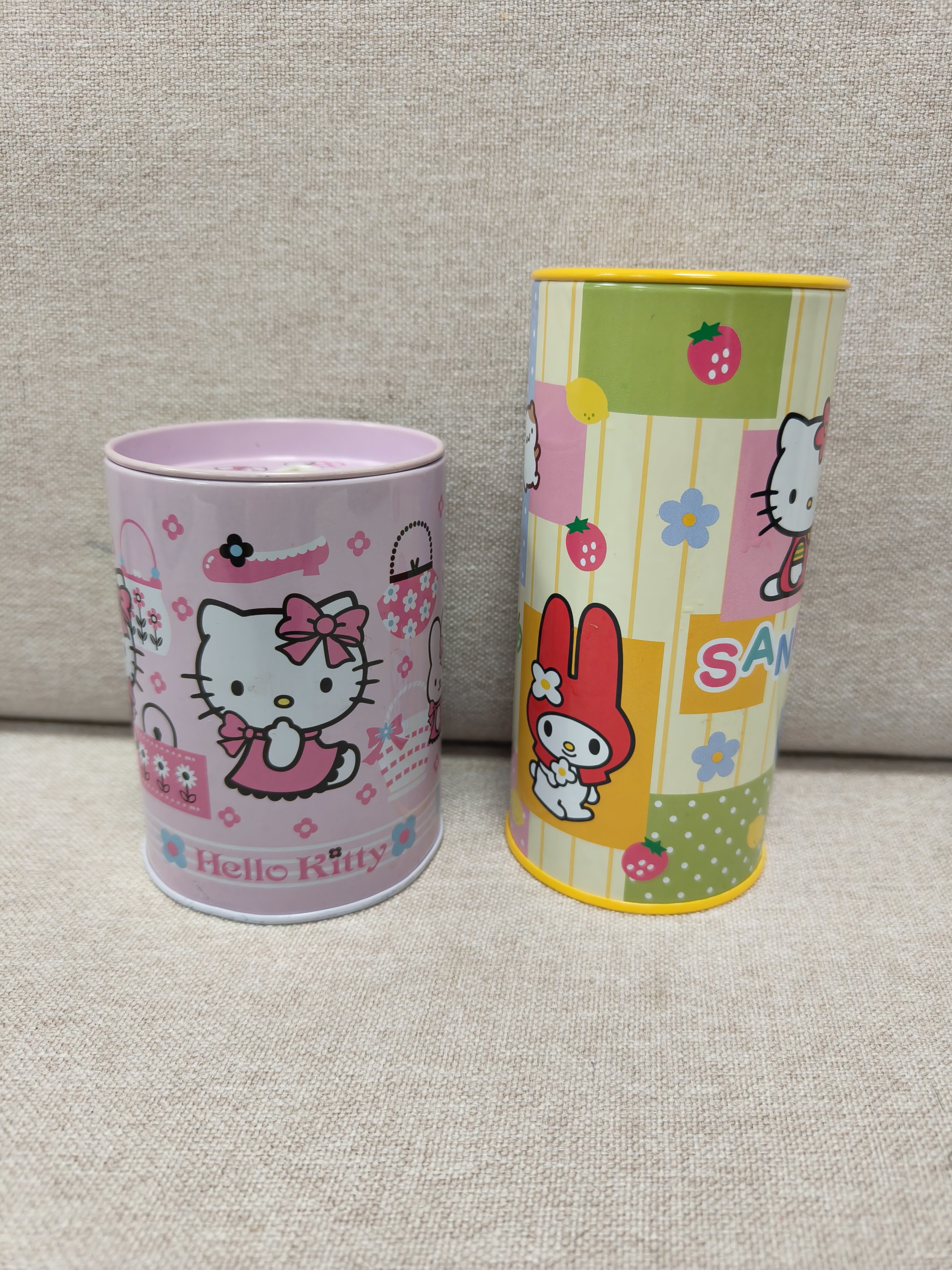 Hellokitty中古稀有1999.2007铁存钱罐