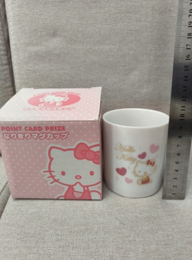 Hellokitty中古稀有2006年爱心马克杯。全新有盒