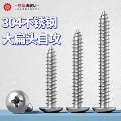 con ốc vít Thép không gỉ 304 đầu phẳng lớn Vít tự tháo đầu tròn vít chữ thập đầu ô nấm vít gỗ M3M4M5M6 vít bắn gỗ vít dù