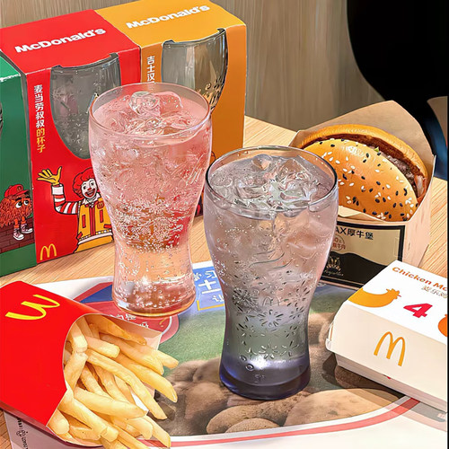2025新款麦当劳可口可乐玻璃杯