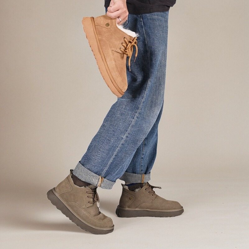 东北皮毛一体雪地靴男士保暖加绒加厚短靴真皮羊毛棉鞋防滑冬鞋男,流行男鞋,时尚雪地靴,淘宝优惠券,粉丝福利购,淘宝优惠卷