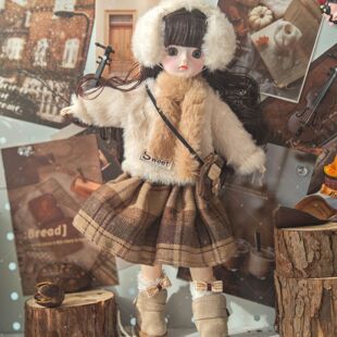 整娃6分娃娃高30cm可动人偶MJD暖冬森系娃娃生日礼物1/6比例