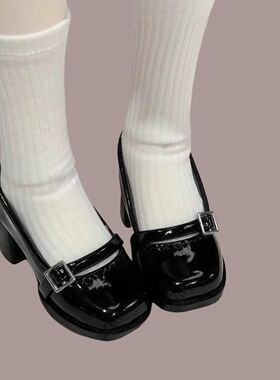 4分bjd娃鞋百搭亮面小皮鞋方扣设计dfh纤细大力力纤细体CD2