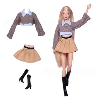 英伦风30cm6分娃衣芭比娃衣fr娃衣ob24娃衣送靴子