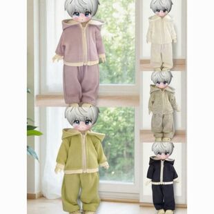 BJD六分体娃衣普六胖六可穿运动服式学院风休闲百搭运动装宅萌系