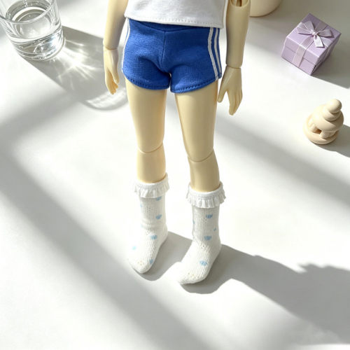 娃衣袜子6分bjd23cm土豆娃娃大6分爱心花边小腿袜着替配饰