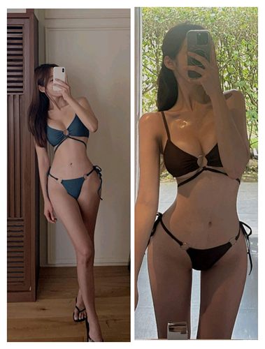 欧美新款海边沙滩三点式比基尼 性感泳装分体泳衣女时尚欧美泳装