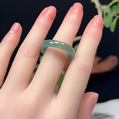 25号20.8mmA货翡翠大号戒圈