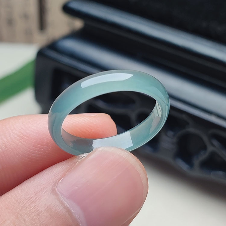 18.9MM冰种翡翠戒指天然A货