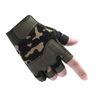 运动手套半指男户外装备防滑耐磨运动健身骑行钓鱼登山单双杠手套