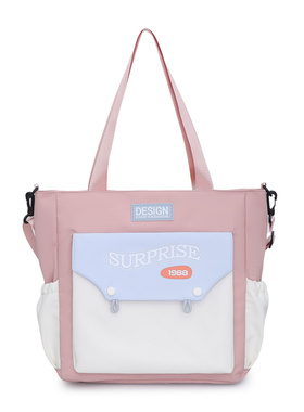 新款小学生书包女大容量单肩包初中生高中生补习袋手提包