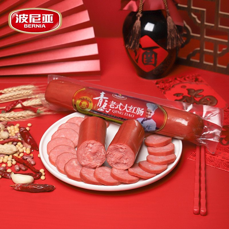 波尼亚老式大红肠375g火腿肠烤肠