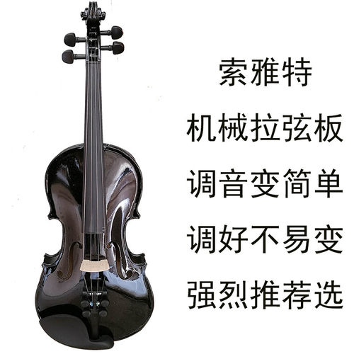 黑色手工实木珠光小提琴