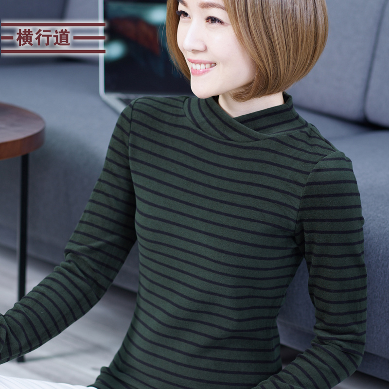 加厚澳绒套头修身风上衣打底衫