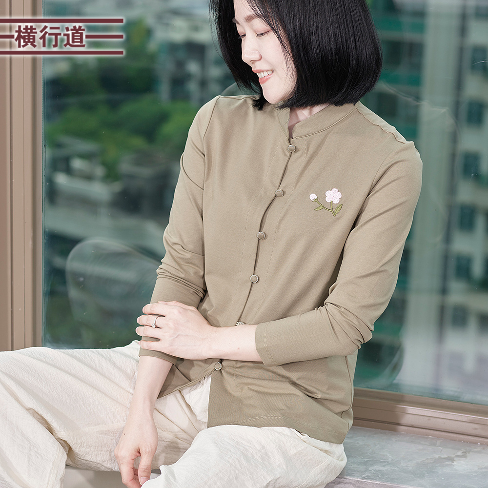 横行道新中式立领长袖刺绣