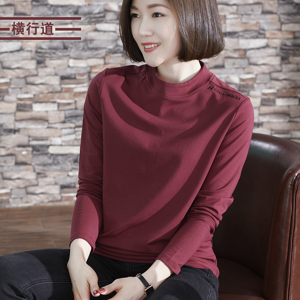 刺绣绣花妈妈百搭新款长袖打底衫