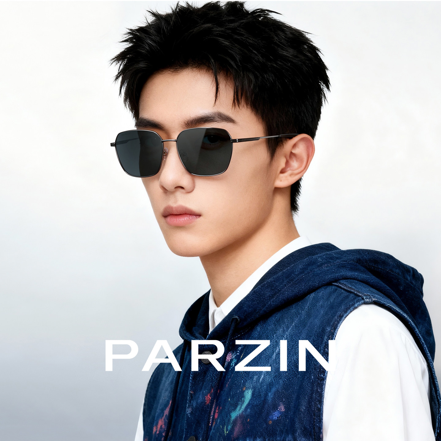 帕森偏光太阳镜男司机驾驶开车防强光紫外线时尚方框墨镜PZ8610