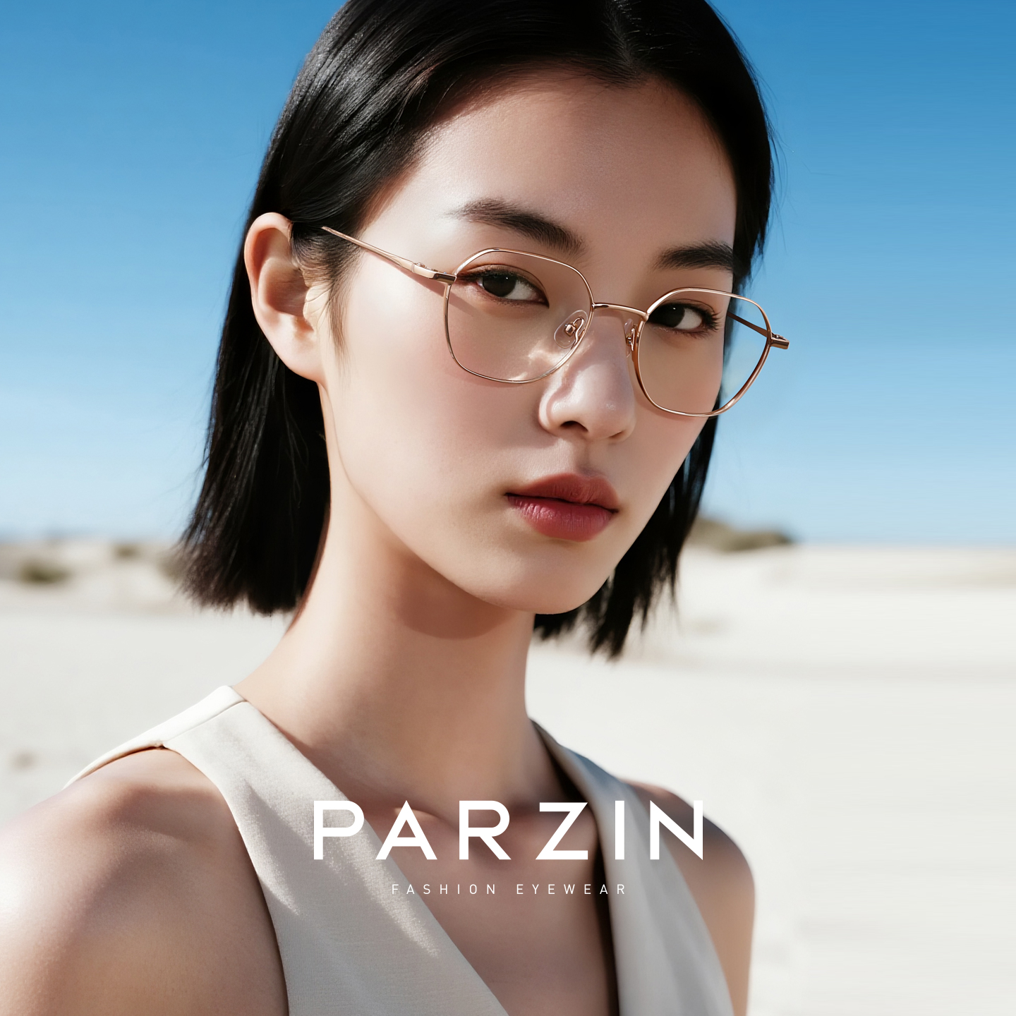 帕森修颜金丝框显脸小眼镜