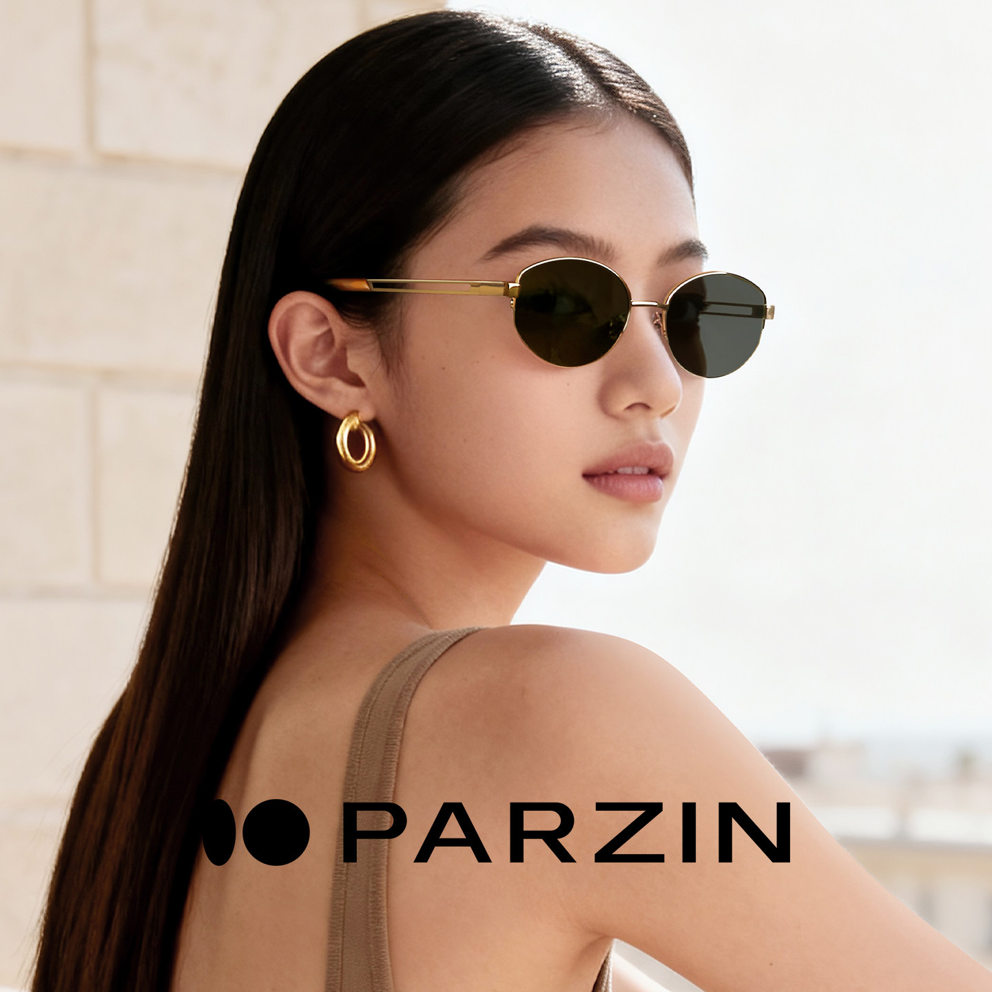 帕森26年新品太阳镜女复古老钱风金丝猫眼半框防晒墨镜男PZ8600