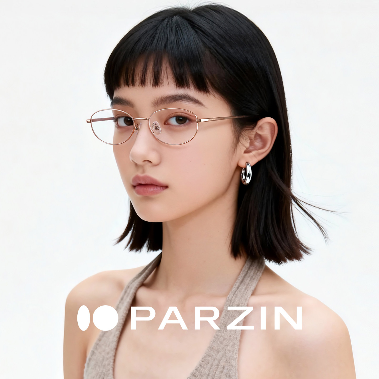 帕森金丝猫眼椭圆框眼镜男女时尚复古可配高度数蔡司镜片PZ62226