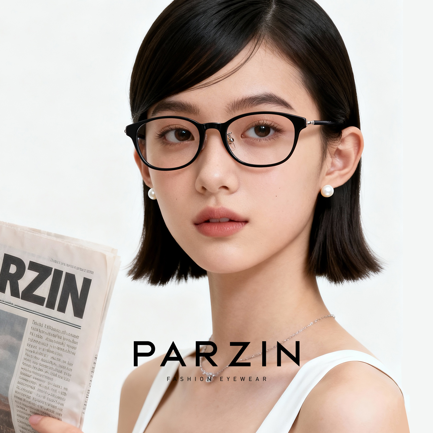 帕森近视镜架女复古时髦书呆子椭圆超轻板材可配度数眼镜男66110