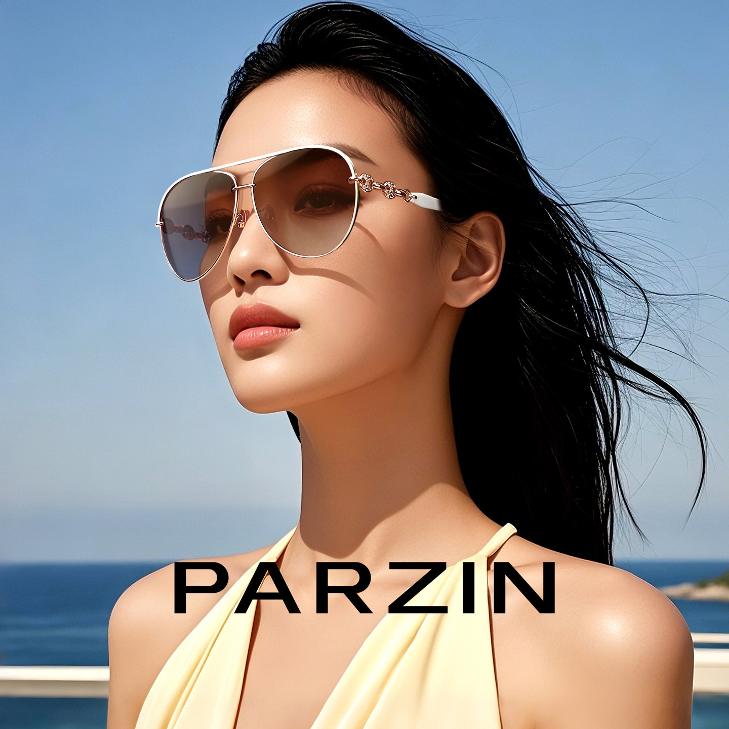 帕森时尚彩色太阳镜女 金属镂空司机开车驾驶遮阳防晒墨镜PZ8361