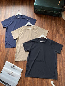 lululemon露露柠檬短袖体恤男夏季薄款速干圆领套头健身半袖衫