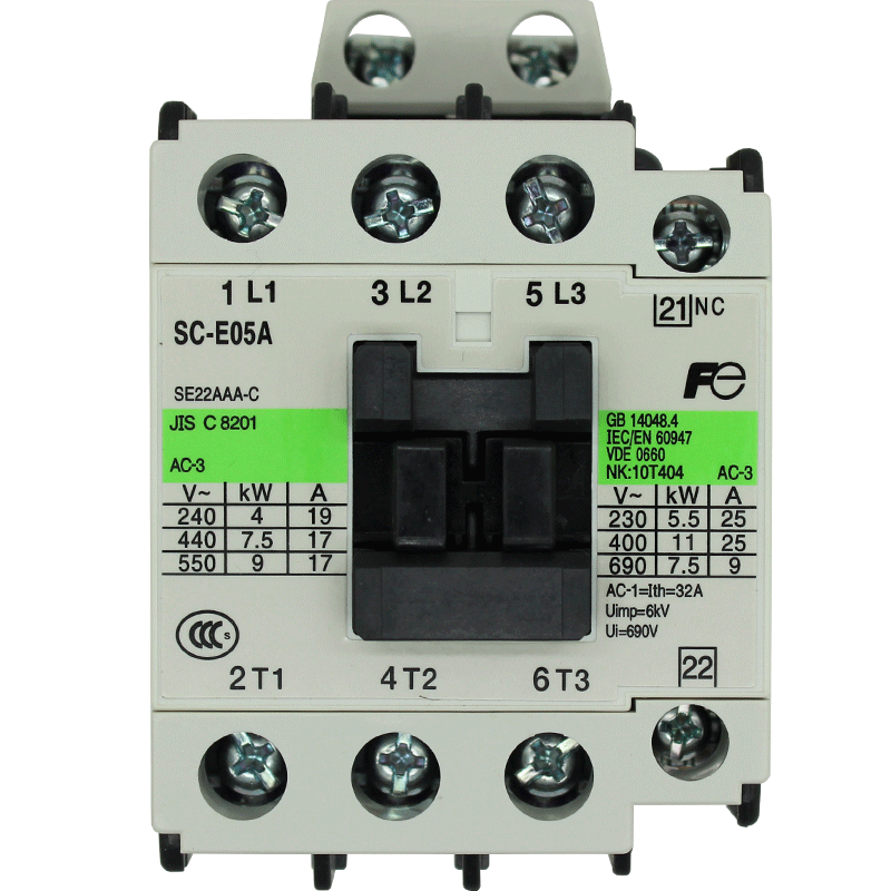 富士（常熟）交流接触器 SC-E05A  22A 电梯适用220V110V常开常闭